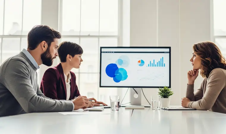 Manager discutono su dati e statistiche da includere nell'analisi SWOT | MentiPratiche